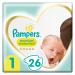Pampers Baby Diapers Size 1 (2-5kg) Premium Protection 26 Pieces Carry Pack Pampers Softest Comfort And Protection Size 1 (26 Pieces)