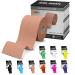 SB SOX Original Cotton Kinesiology Tape (16ft Uncut Roll)  Best Latex Free, Water Resistant Tape for Muscles/Joints  Perfect for Any Activity  Easy to Apply/Use, Works Great for Several Days! Nude