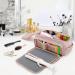 Yarwo Upgraded Hair Tools Travel Bag - Heat Resistant Mat for Curling & Straightening Irons 2-in-1 Organizer for Hair Accessories - Pink - Buy Online on GoSupps.com