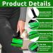 Vibbang 2Piece Set Reusable Sticky Lint Roller - Pet Hair Remover for Clothes, Carseats, Carpet & Furniture - Washable Silicone Stick It Roller - Green - Buy Online on GoSupps.com