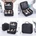 Portable Travel Makeup Case Organizer with Adjustable Dividers - Black - Buy Online on GoSupps.com