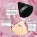 AOA Studio Velvet Puffs Makeup Sponge Set - 6 Velour Blenders for Loose Powder & Foundation - Beauty Tools (Black/Peach) - International Shipping Available - Buy Online on GoSupps.com