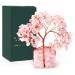 Rose Quartz Crystal Trees for Home Decor Office Desk Decoration Chakra Healing Crystals and Stone for Positive Energy Money Good Luck Tree of Life Spiritual Birthday Gifts for Women and Mom 10 Rose Quartz Base Raw Crystal Tree
