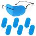 Ouligay 6 pieces of eye flaps for glasses Lazy eye flaps eye cover adult children reusable eye flap for covering the left right eye for lazy eyes amblyopia strabismus
