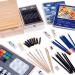 Professional Art Set 85 Piece with Wooden Easel, 2 Drawing Pads, Art Supplies in Portable Case - Painting & Drawing Kit (1 Easel, 2 Pads) - Buy Online on GoSupps.com
