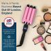 3 Barrel Curling Iron Wand - Triple Barrel Hair Waver for Soft Beach Waves - Dual Voltage, Adjustable Temperature - Pink - Buy Online on GoSupps.com