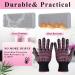 Heat Styling Gloves Set - Silicone Bumps Curling Iron Gloves Heat Resistant Mat Hair Clips & Comb for Safe Styling - Buy Online on GoSupps.com