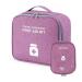 Mecctuck medication pocket 2 pieces of travel pharmacy medication storage first aid bag medical bag Large capacity emergency pocket empty travel pharmacy bag for home office travel outdoor purple