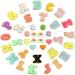 64PCS Adhesive Chenille Letter Patches 2 Packs A-Z Stick On Varsity Letter Patches Mixed Color Felt Alphabet Stickers Smile Face Love Heart Rainbow Chenille Patches for Clothes Jackets Backpacks Hats