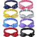 Bandana Knot Headbands Retro Print Headbands Paisley Print Headband Headwrap for Girls and Women (Style J  8 Pieces)