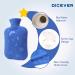 DICEVER 2L Hot Water Bottle with Soft Cover - Cozy Nights & Bed Warmer - Blue - Buy Online on GoSupps.com