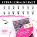 Calailis Individual Eyelash Extensions - 280 PCs DIY Cluster Eyelashes | 0.07-30D + 40D D Curl Volume Lashes at Home - Buy Online on GoSupps.com