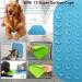 Dog Licking Mat with Suction Cups | BPA-Free Silicone for Anxiety Relief | Slow Feeder & Grooming Mat in Green & Blue - Buy Online on GoSupps.com