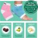 ZenToes Moisturizing Heel Socks 2 Pairs - Gel Lined Toeless Spa Socks for Dry Cracked Heels - Blue/Pink - Cotton Regular - Buy Online on GoSupps.com