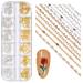 NICENEEDED 12 Strips Metal Nail Art Chains Silver Gold Nail Jewelry Chains with Box Alloy Nail Chains Punk Nail Charms Nail Ornaments Nail Jewels Nail Art Studs for Manicure Decoration