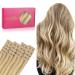 WENNALIFE Tape in Hair Extensions Human Hair, 20pcs 50g 20 inch Light Blonde Highlighted Golden Blonde Remy Hair Extensions Straight Human Hair Tape in Extensions Skin Weft Tape Extensions Human Hair 20 Inch #16/22 Light B…