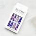 24 Pcs Long Coffin Violet Rhinestone Fake Nails - Full Cover Stick on Nails for Women and Girls - Buy Online on GoSupps.com