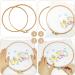 Beech Wood Embroidery Hoop Set - 5pc 5-9 Inch Round Cross Stitch Hoops for Art, Craft, Sewing | Wooden Embroidery Hoops for Hanging - Buy Online on GoSupps.com