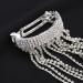 YINETTECH Long Chain Tassel Hair Clip Shiny Rhinestone Tassel Barrette Fashion Hairpin Headdress Ponytail Hair Accessories for Girls Women Silver 39cm - Buy Online on GoSupps.com