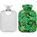 NAANLE Tropical Leaves Hot Water Bottle | 2L Transparent Cover for Pain Relief Menstrual Cramps Heat & Cold Therapy - Buy Online on GoSupps.com