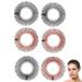 6 pieces fully circular stretch comb flexible plastic circle comb stretch hair comb hair band holder for women girls 2 colors nero