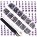 LPBeads 3456 Pieces 6 Sizes Tanzanite Flat Back Round Crystal Rhinestones for Crafts Nails Art Face Makeup Clothes DIY with Pick Up Tweezers and Picking Pen