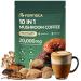 Mushroom Coffee with 10 Adaptogenic Mushroom(Lion's Mane, Cordyceps, Turkey Tail & Other) Mixed, Ashwagandha Probiotic Instant Coffee for Better Energy, Gut Health & Immune Support 7.41oz 7.41 Ounce (Pack of 1)