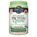 Garden of Life Raw Organic Protein & Greens - Chocolate 610.0 Gram Chocolate. Packed with 20g of protein 6 veggies and 1g sugar. A delicious protein boost from organic sprouted brown rice organic pea & organic chia plus a blend of nutrient-rich greens. Gl