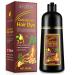 GMOLARSUSCO Dark Brown Hair Dye Shampoo 3 in 1 for gray hair 100% gray coverage for women and men herbal ingredients color shampoo in minutes 500 ml