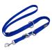 DDOXX Nylon Dog Leash - 2m 3-way adjustable dog leash for all dog sizes - S (Blue) Blue S - 1.5 x 200 cm