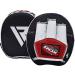 RDX Boxing Pads Mini Focus Mitts | Maya Hide Leather | Kickboxing MMA Muay Thai Training Shield Black - Buy Online on GoSupps.com