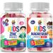 Magnesium Gummies for Kids & Adults - 500mg & Zinc Gummies for Kids & Adults - Zinc Chewable Gummy for Immune Support - Powerful Natural Antioxidant Non-GMO Supplement for Children Men Woman Adults.