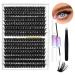LANKIZ 100D DIY Eyelash Extensions Set - 272pcs C Curl Individual Lashes with Glue & Applicator | Premium Eyelash Cluster Kit for Stunning Looks - Buy Online on GoSupps.com