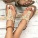 Buy XTZYGLFD Women's Bohemian Flower Pearl Sandals | Comfortable Open Toe Slip-On Roman Wedge Heel Shoes for Summer - International Shipping Available - Buy Online on GoSupps.com