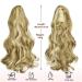 Shop Dcbaboo 45cm Wavy Ponytail Extension Sandy Blonde & Bleaching Blonde Clip-In Braid | Synthetic Curly Hair Extensions (150g) - Buy Online on GoSupps.com