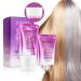 lonstin Purple Hair Mask with Comb, Anti Brass Hair Mask Paraben and Sulfate Free for Blonde Platinum Silver Gray Bleached Hair, Remove Yellow Tones and Condition Dry Damaged Hair, 8 Fl Oz Purple Hair Mask+Comb