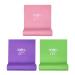 Fitness straps Elastic exercises stretch bands slipping resistance bands for gymnastics sport yoga stretch muscle exercises strength training pink + violet + green 1.5m