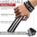 R2F Tensile Aids for Strength Training - 5mm Padded Wrist Protection Weightlifting Straps | Cross-Lifting Powerlifting Gear (Black & White) - Buy Online on GoSupps.com