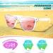 LINVO Polarized Sunglasses for Men and Women - Clear Frame with UV400 Pink and Purple Mirrored Lenses - Buy Online on GoSupps.com