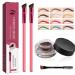 4D Hair Stroke Brow Stamp Set - Light Brown + Dark Brown Eyebrow Brush & Cream Kit - Buy Online on GoSupps.com