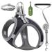 BE12 Small Puppy Dog Harness and Leash Collar Set, Super Light Soft No Pull Harnesses, All Weather Easy Use Comfortable Breathable Reflective, Black Size XXS 2X-Small(Pack of 1) Black