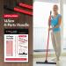 Tyroler Bright Tools Floor Cleaner Squeegee Extra-Wide 60 Cm Solid 100% Natural Rubber Long 4 Parts Handle 140 Cm - Dries Flat & Curved Surfaces- Best for Washing Drying Bathroom Wet Room Floor Black - Buy Online on GoSupps.com