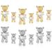 12 Pieces 3D Bear Nail Charms 3D Nail Art Shiny Alloy Bear Nail Charms Cute Nail Rhinestones and Charms Crystal Bear Nail Ornaments Nail Art Rhinestones Nail Decoration for Women Girls DIY Nail Art