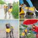 Buy Ownpets Waterproof Dog Rain Jacket with Hood | Adjustable Reflective Straps | Yellow & Gray (S) - Perfect for All Weather - Buy Online on GoSupps.com