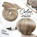 Moresoo Real Human Hair Sew in Weft Extensions Light Brown Platinum Blonde 14 Inch Double Weft Thick Hair - #P9A/60 | 100g - Buy Online on GoSupps.com