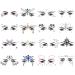 SIQUK 16 Sets Face Jewels Mermaid Face Gems Crystal Stickers Rhinestones Face Jewel Stickers for Festival Rave Carnival Party Casual