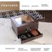 Cedar Humidor with Digital Hygrometer, Humidifier, Accessory Drawer - Holds 25-50 Cigars - Buy Online on GoSupps.com