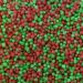 A Pinch Of - 100s and 1000s - Christmas Red and Green Mix Cake Topper Sprinkles - 30g Edible Matt Festive Cupcake Decorations - Ideal For Xmas Themed Party Cakes And Bakes