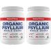 Yerba Prima Organic Whole Psyllium Husks Fiber - 20 oz (Pack of 2) - Natural Daily Dietary Fiber Supplement Colon Cleanser Regularity & Detox Cleansing Support Gluten Free Non GMO Vegan