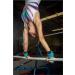 LEVIERO Gymnastics Grips for Girls - Narrow Nippers Soft Leather Dowel Hand Grips with Velcro Wrist Straps and Adjustable Finger Holes  for All Ages  Pink  Aqua and White 0 Aqua - Buy Online on GoSupps.com